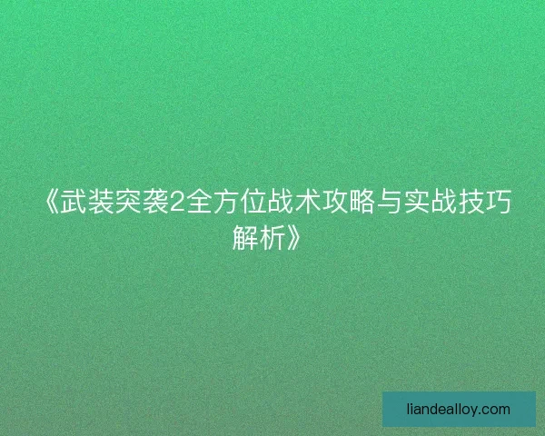 《武装突袭2全方位战术攻略与实战技巧解析》