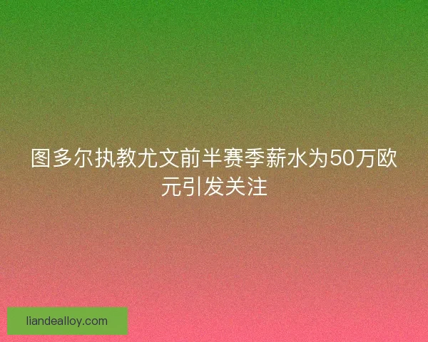 图多尔执教尤文前半赛季薪水为50万欧元引发关注 图多尔执教尤文前半赛季薪水为50万欧元引发关注