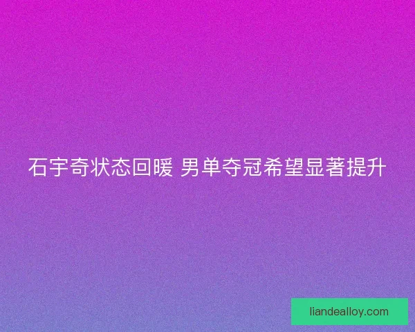 石宇奇状态回暖 男单夺冠希望显著提升